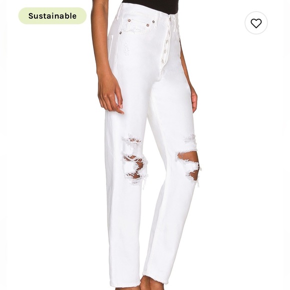 Agolde 90’s mid rise loose Vanish white jeans 23 - Picture 3 of 9